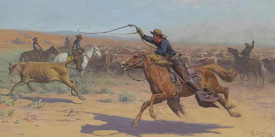 The Roundup Painting by Richard Lorenz - Fine Art America