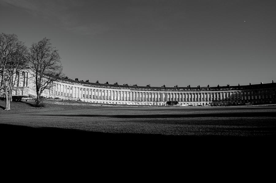 The Royal Crescent Black and White Photograph by Scott Lyons