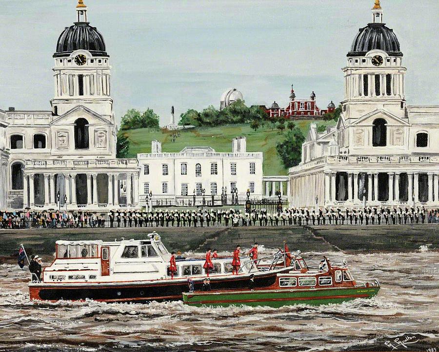 The Royal Salute Greenwich London Painting by Mackenzie Moulton
