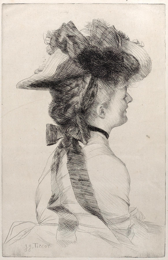 The Rubens Hat Drawing by James Tissot