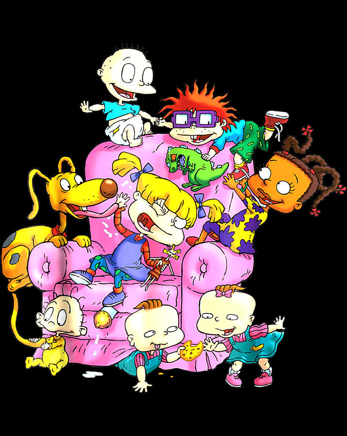 The Rugrats Group Couch T Shirts.png Digital Art by Minh Trong Phan