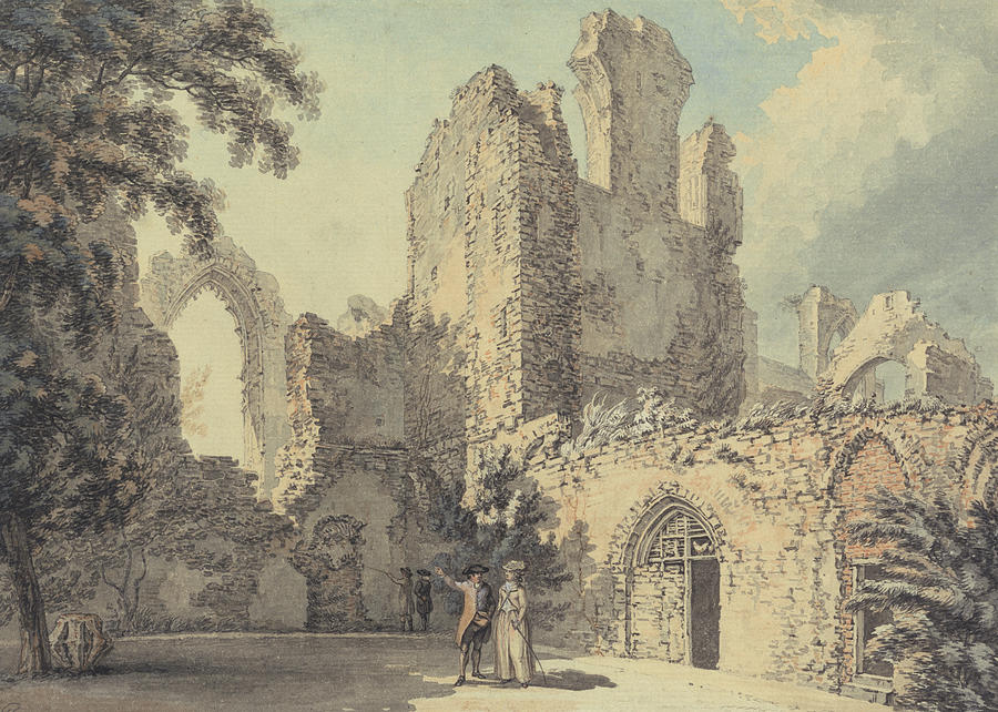 The Ruins of Leiston Abbey Drawing by Thomas Hearne