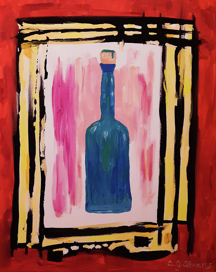 The Rum Bottle Painting by CG Abrams
