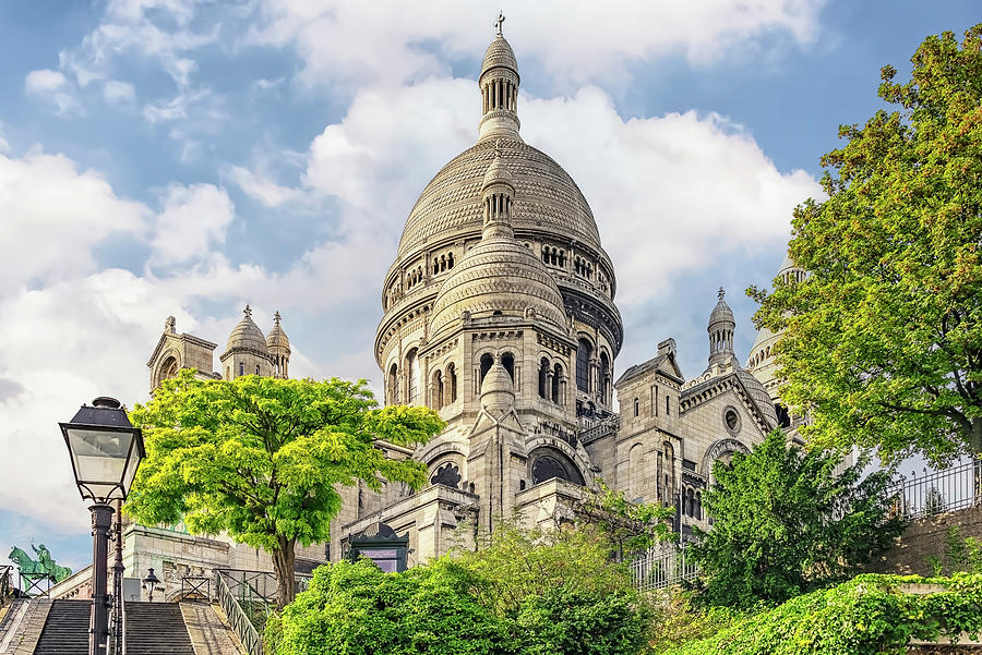 Architecture Photograph - The Sacre-Coeur Basilica by Manjik Pictures