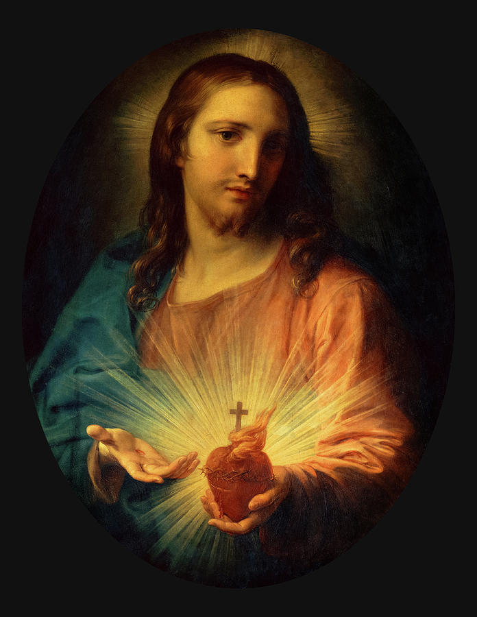 Jesus Christ Painting - The Sacred Heart Of Jesus by Pompeo Batoni