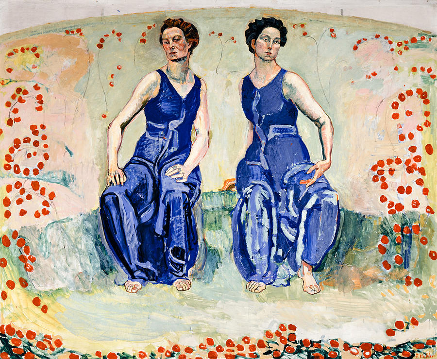 The Sacred Hour, 1902-1916 Painting by Ferdinand Hodler