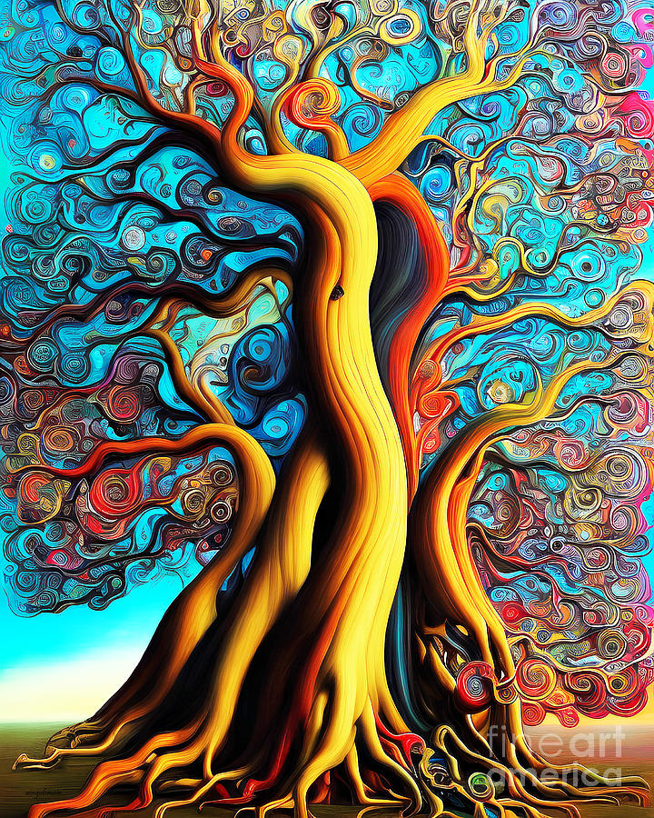 The Sacred Oak Tree 20221229b Mixed Media by Wingsdomain Art and Photography