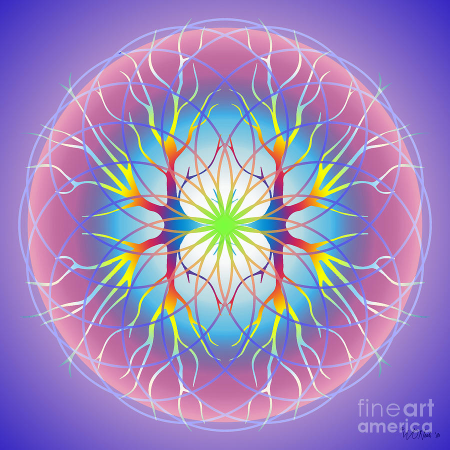 Flower Digital Art - The Sacred Trees of Life 1 by Walter Neal