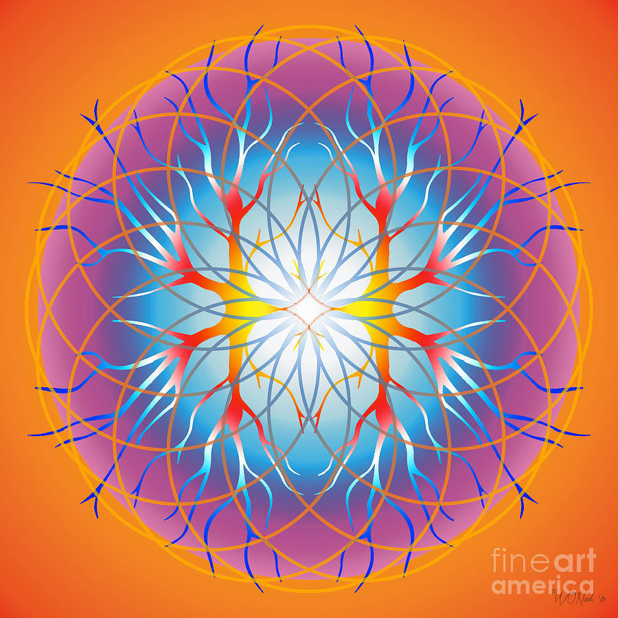 Flower Digital Art - The Sacred Trees of Life 3 by Walter Neal