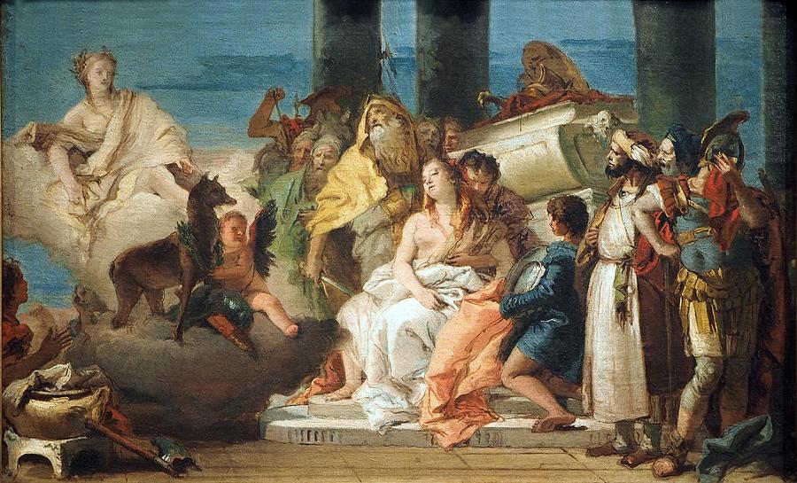 The Sacrifice of Iphigeneia Painting by Giovanni Battista Tiepolo ...