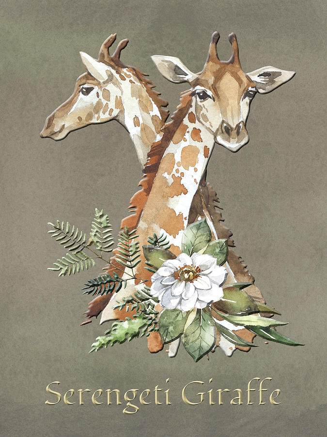 The Safari Series Serengeti Giraffe Digital Art by HH Photography of Florida