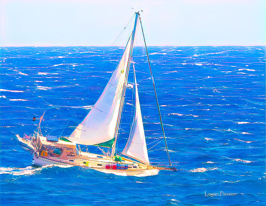sailboat in rough seas