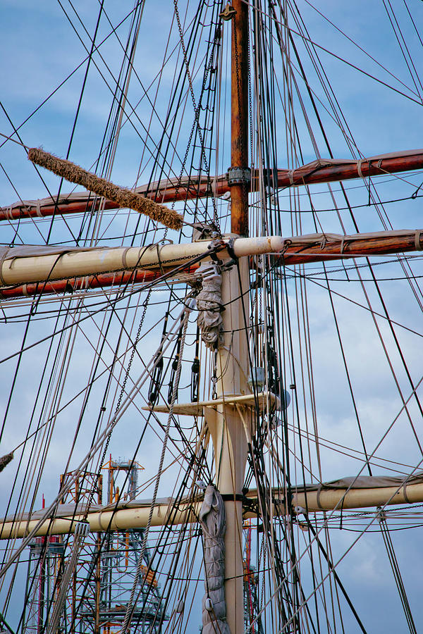 The Sails of The Elissa Photograph by Linda Unger