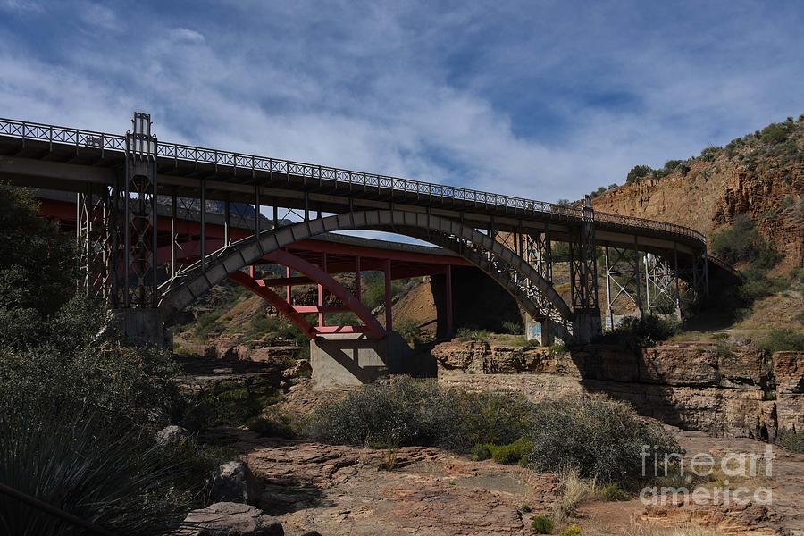 The Salt River Canyon Bridge Digital Art by Tammy Keyes