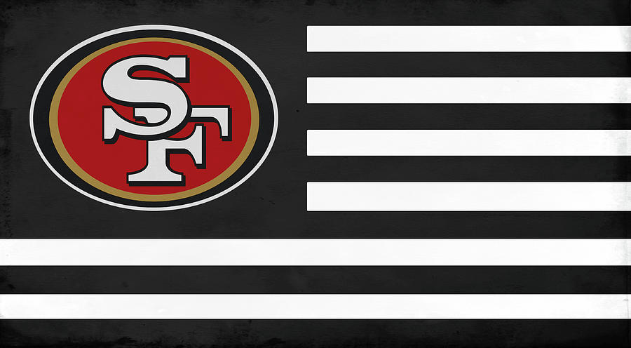 The San Francisco 49ers Usa Team Flag 1a Mixed Media by Brian Reaves