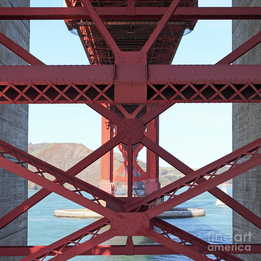 San Francisco Photograph - The San Francisco Golden Gate Bridge 5D21637 square by Wingsdomain Art and Photography