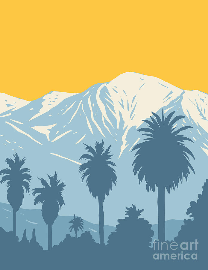 The San Gabriel Mountains National Monument Located In Angeles And San Bernardino National Forest California Wpa Poster Art Digital Art