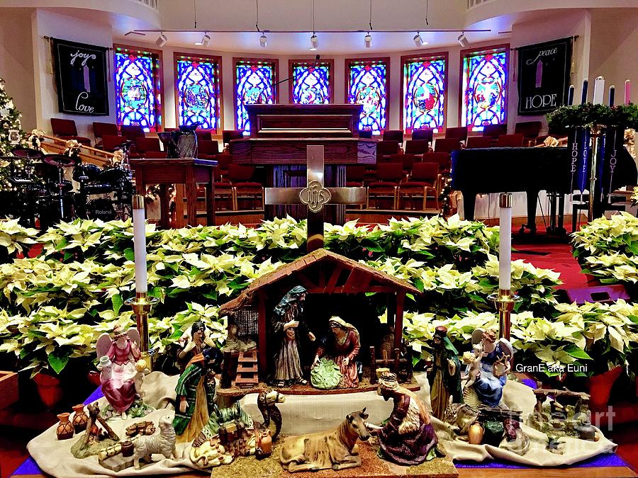 The Sanctuary at Christmas  Photograph by Eunice Warfel