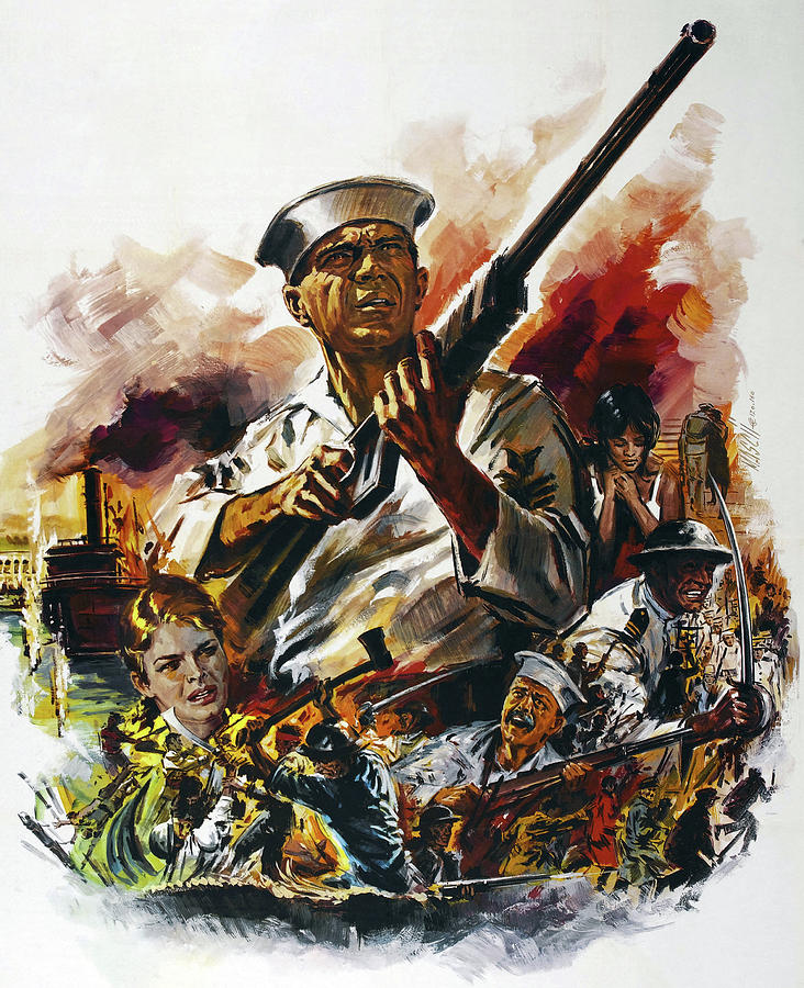 Pebbles Painting - The Sand Pebbles, 1966, movie poster painting by Jean Mascii by Movie World Posters