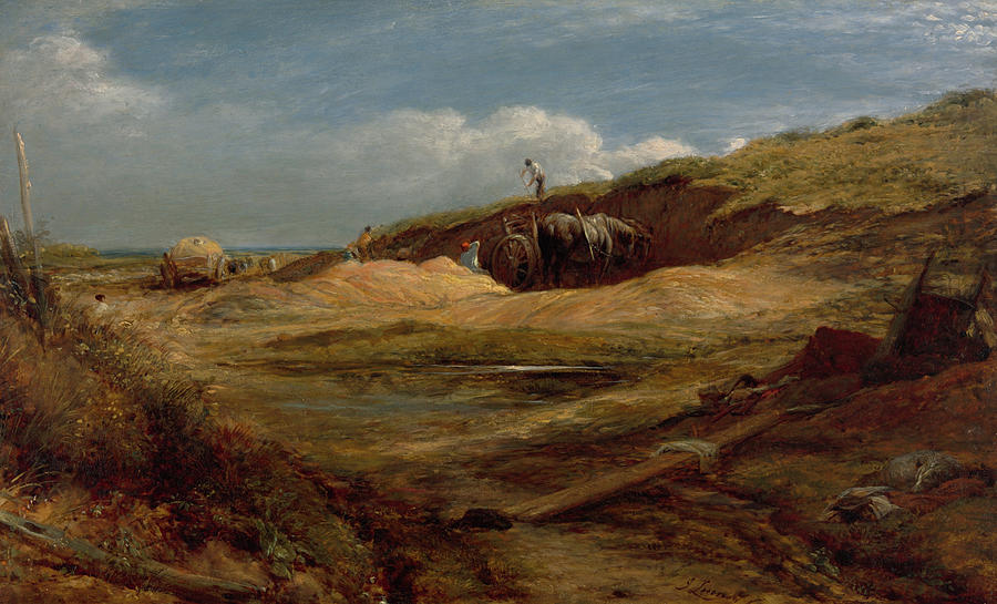 The Sand Pits, Hampstead Heath Painting by John Linnell