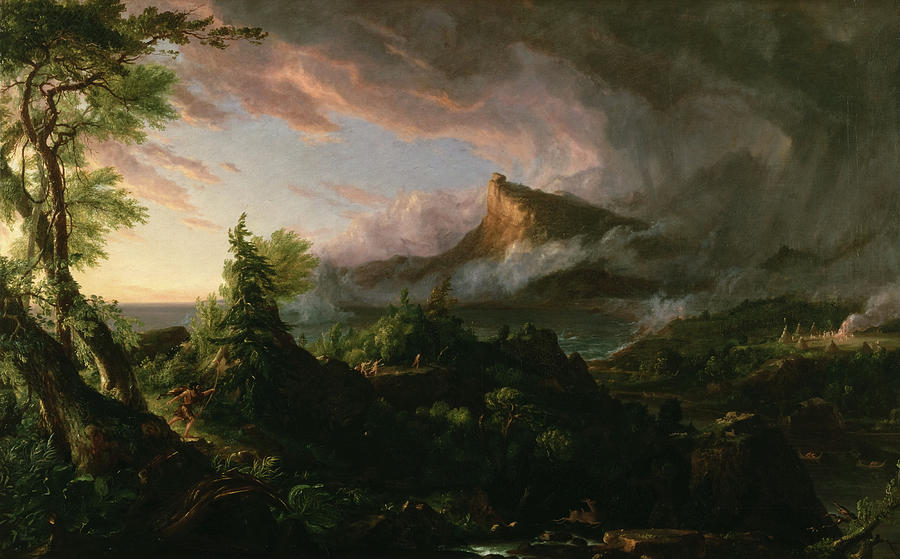 The Savage State, The Course of Empire Painting by Thomas Cole Fine