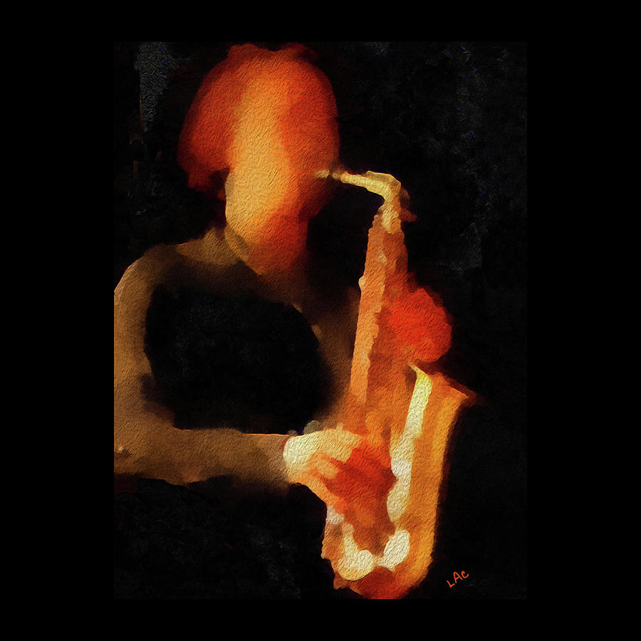 The Saxophonist Painting by Doggy Lips