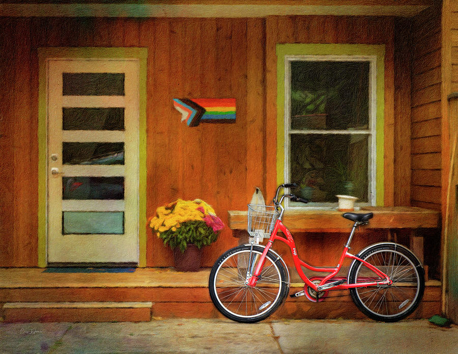 The Scarlet Bicycle Photograph by Craig J Satterlee