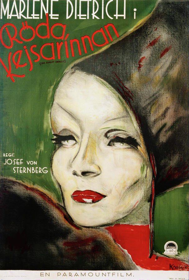 The Scarlet Empress, with Marlene Dietrich, 1934 Mixed Media by Movie World Posters