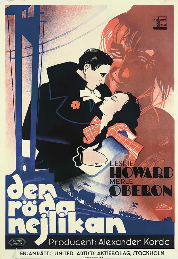 The Scarlet Pimpernel, 1934 - art by John Aslund Mixed Media by Movie World Posters