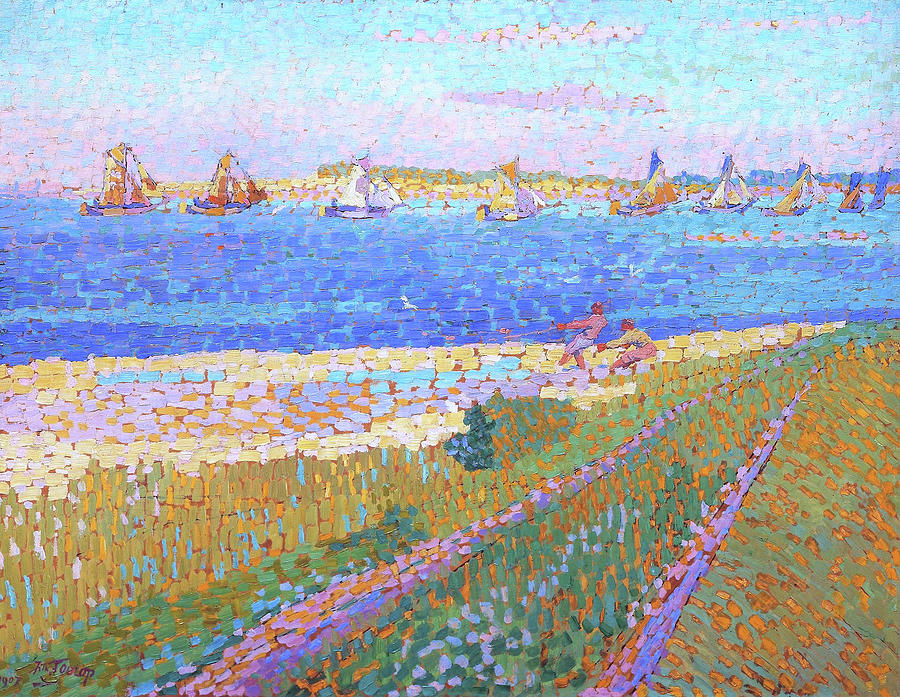 Impressionism Painting - The Schelde near Veere - Digital Remastered Edition by Jan Toorop