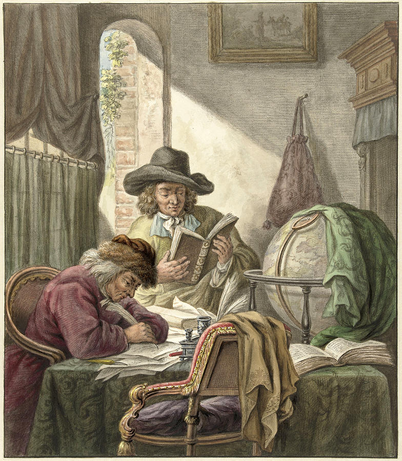 The Scholars Drawing by Abraham Delfos