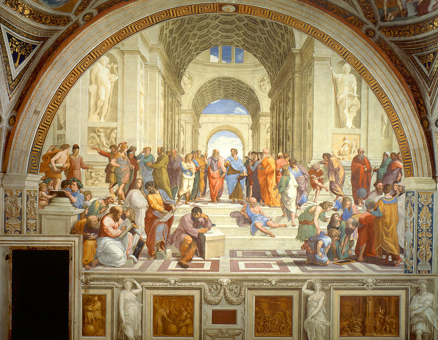 The School of Athens Painting by Long Shot