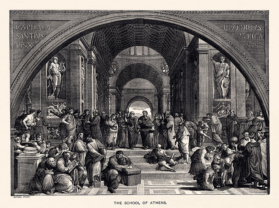 The School Of Athens (xxxl) Drawing by Pictore