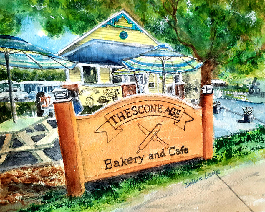 The Scone Age Bakery Painting by Debbie Lewis