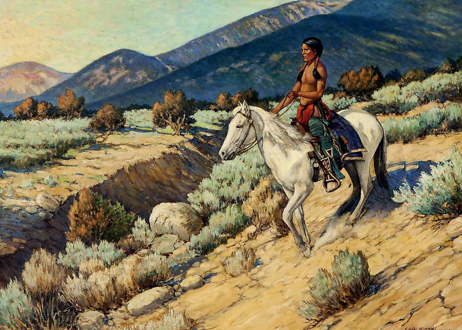 The Scout Western Art Carl Moon Digital Art by Carl Moon - Fine Art America