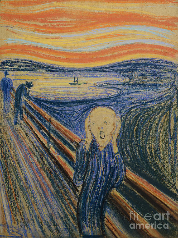 The scream, 1895 Painting by O Vaering by Edvard Munch