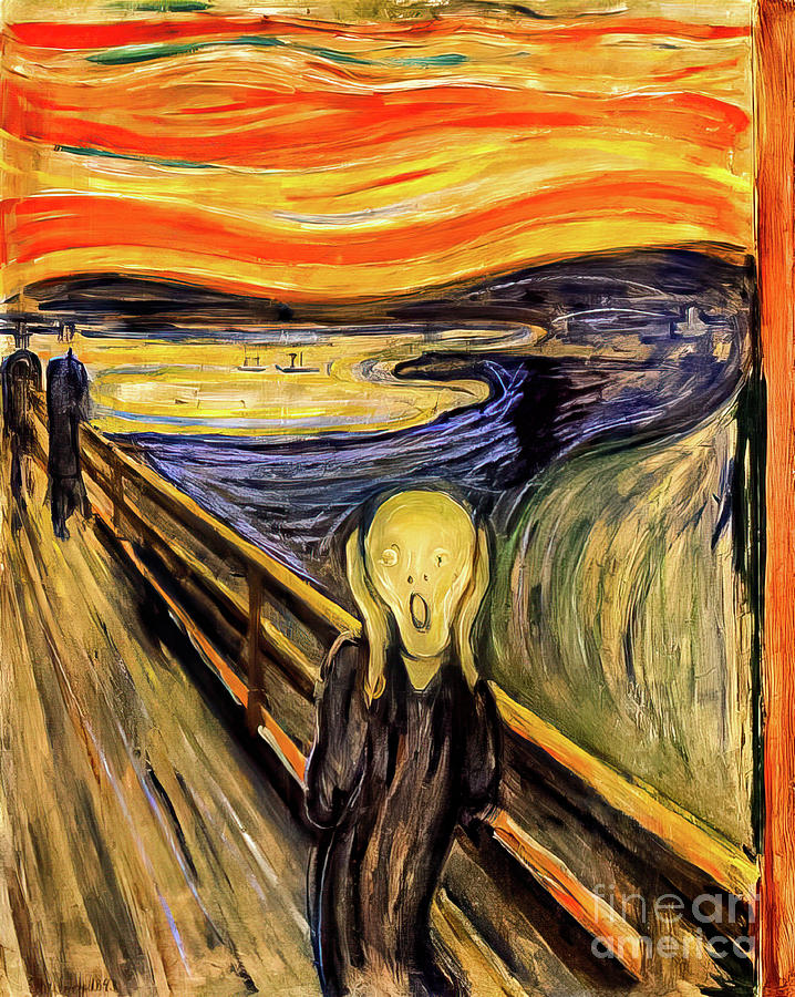 The Scream by Edvard Munch 1893 Painting by Edvard Munch