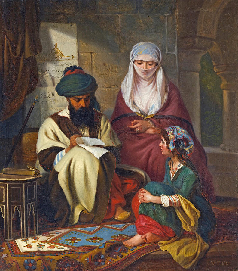 The Scribe Painting by Georg Wilhelm Timm