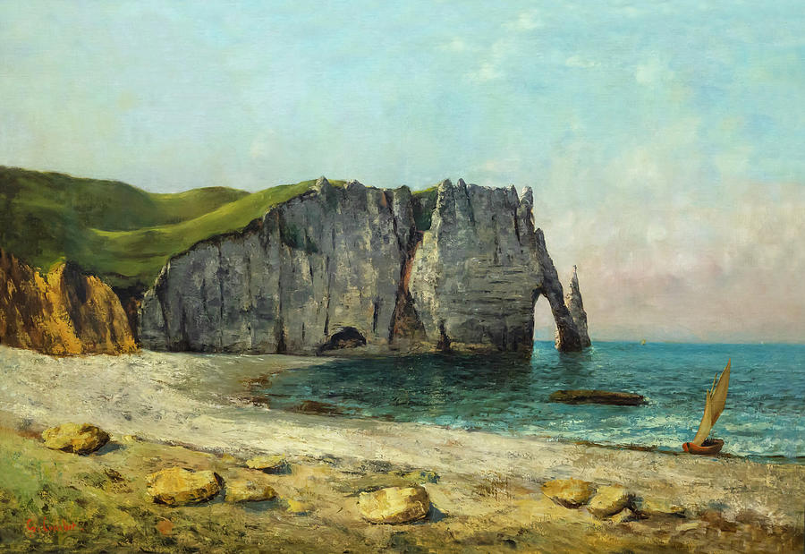 The Sea-Arch at Etretat, 1869 Photograph by Gustave Courbet - Fine Art ...