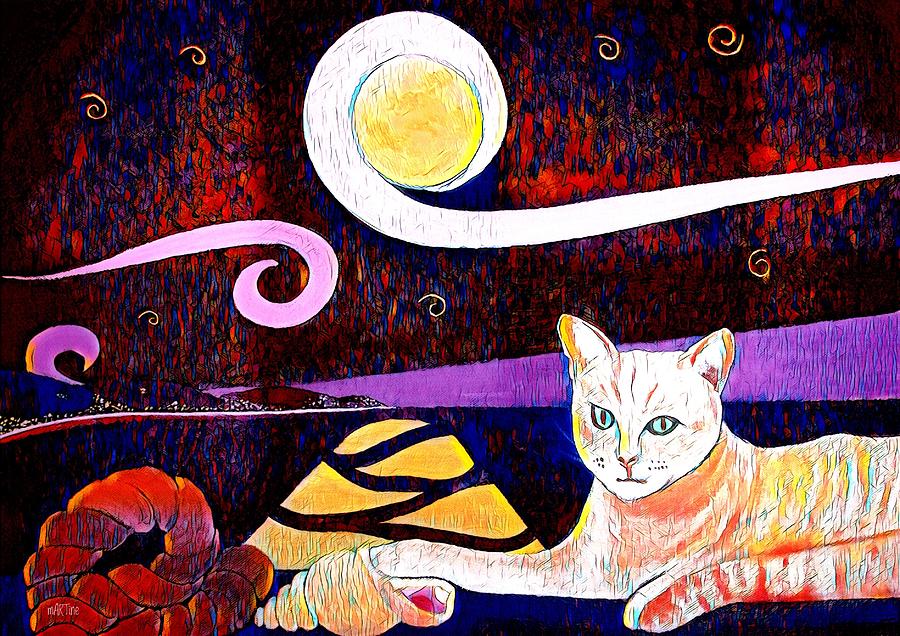 The Sea Faring Cat Painting by Martine Murphy