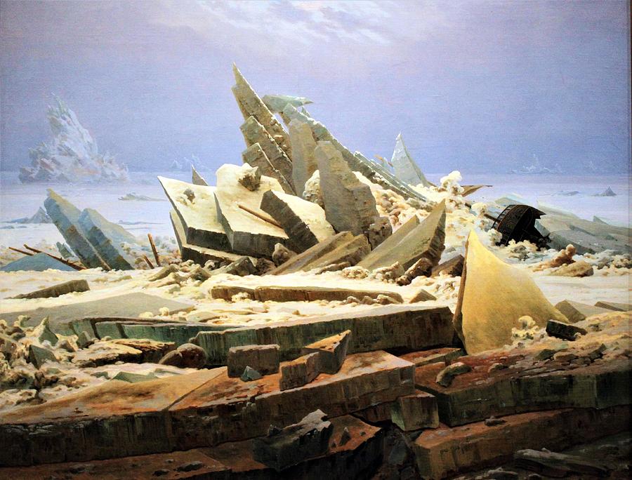 The Sea of Ice Das Eismeer More l'da Painting by Caspar David Friedrich ...