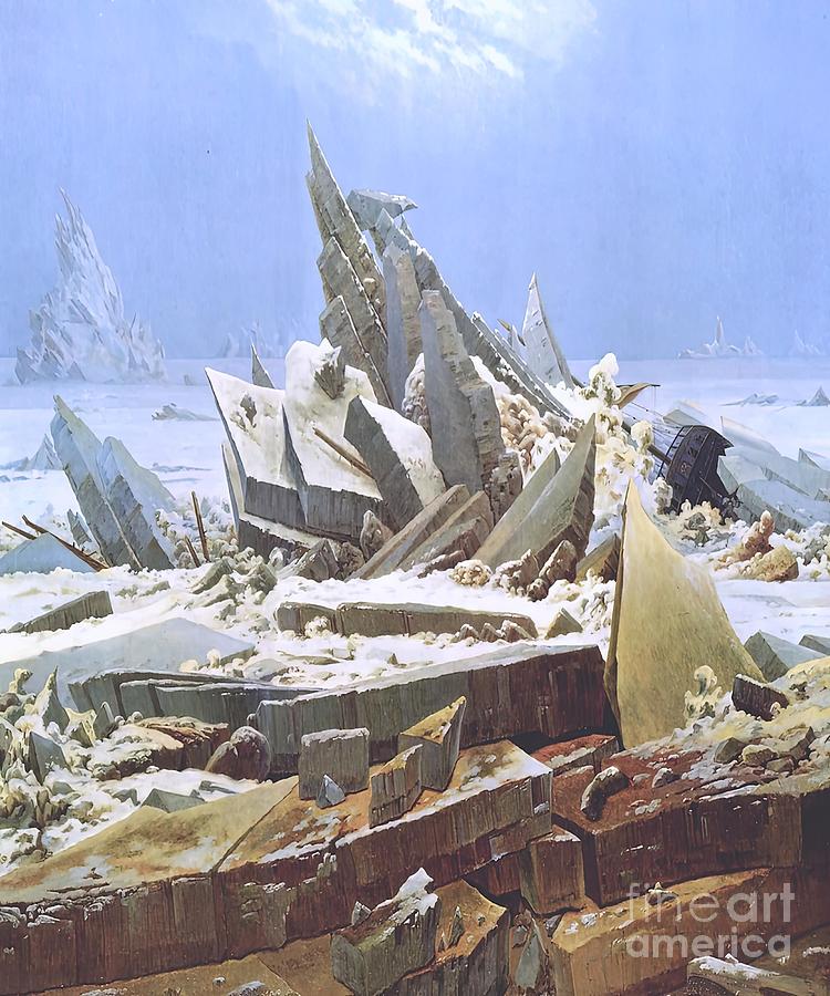 The Sea of Ice or The Wreck of Hope by Caspar Painting by Florence ...