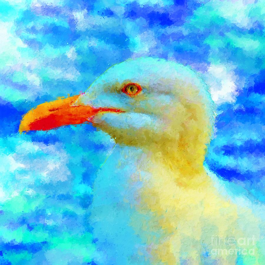 The seagull Painting by Alexandra Arts