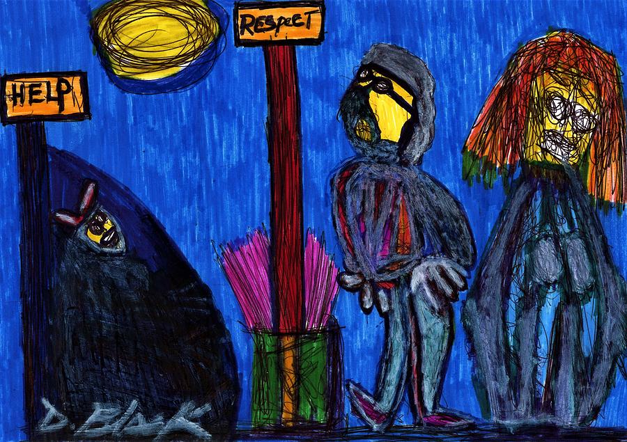The Search for Empathy Drawing by Darrell Black