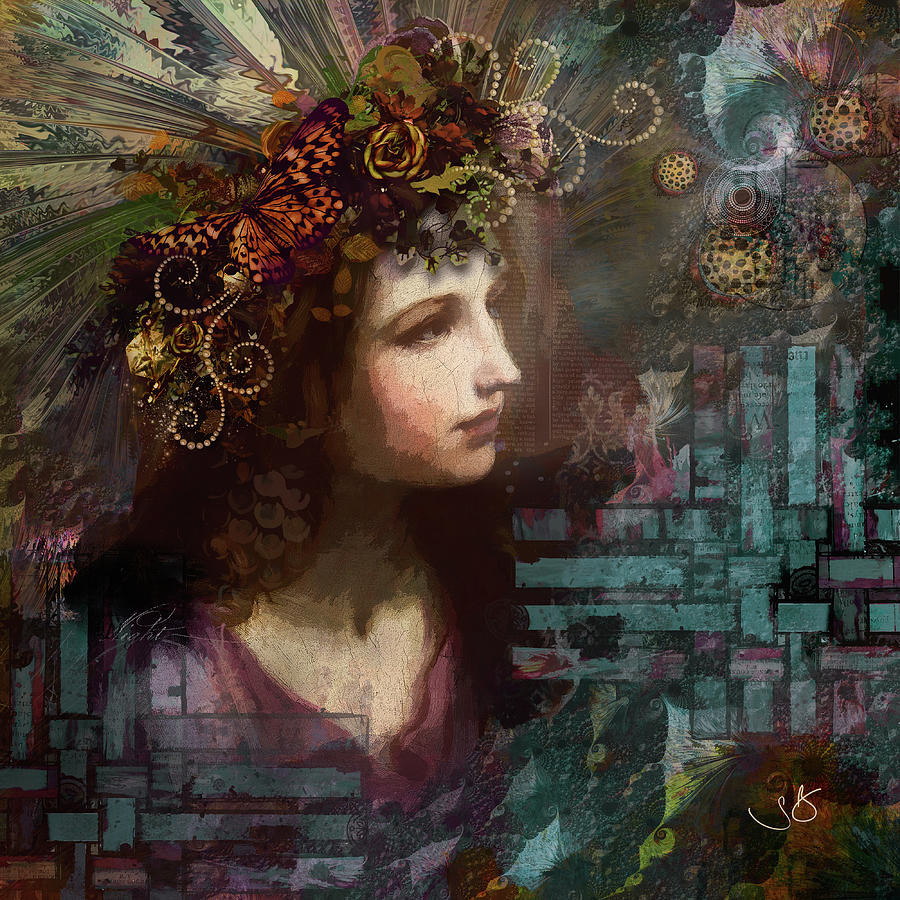 Woman Digital Art - The Searcher by Shelley Benjamin Woman Digital Art - The Searcher by Shelley Benjamin