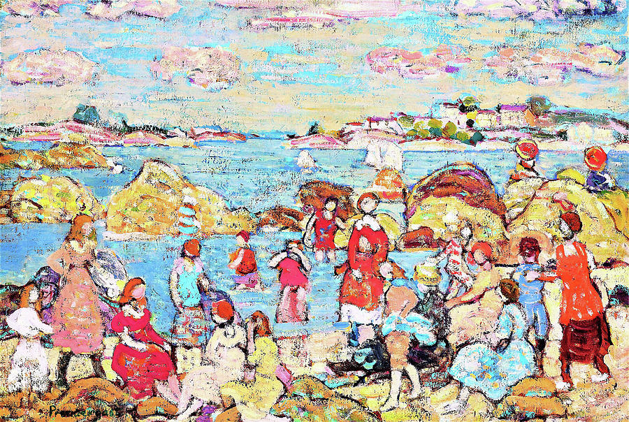 The Seashore - Digital Remastered Edition Photograph by Maurice Brazil Prendergast