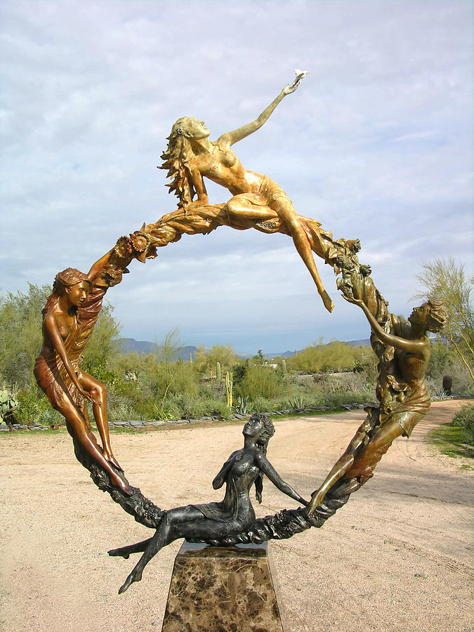 The Seasons  Sculpture by J Anne Butler