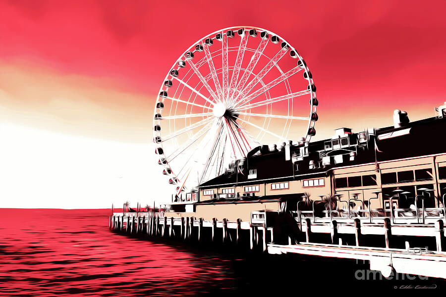  The Seattle Great Wheel Digital Art by Eddie Eastwood