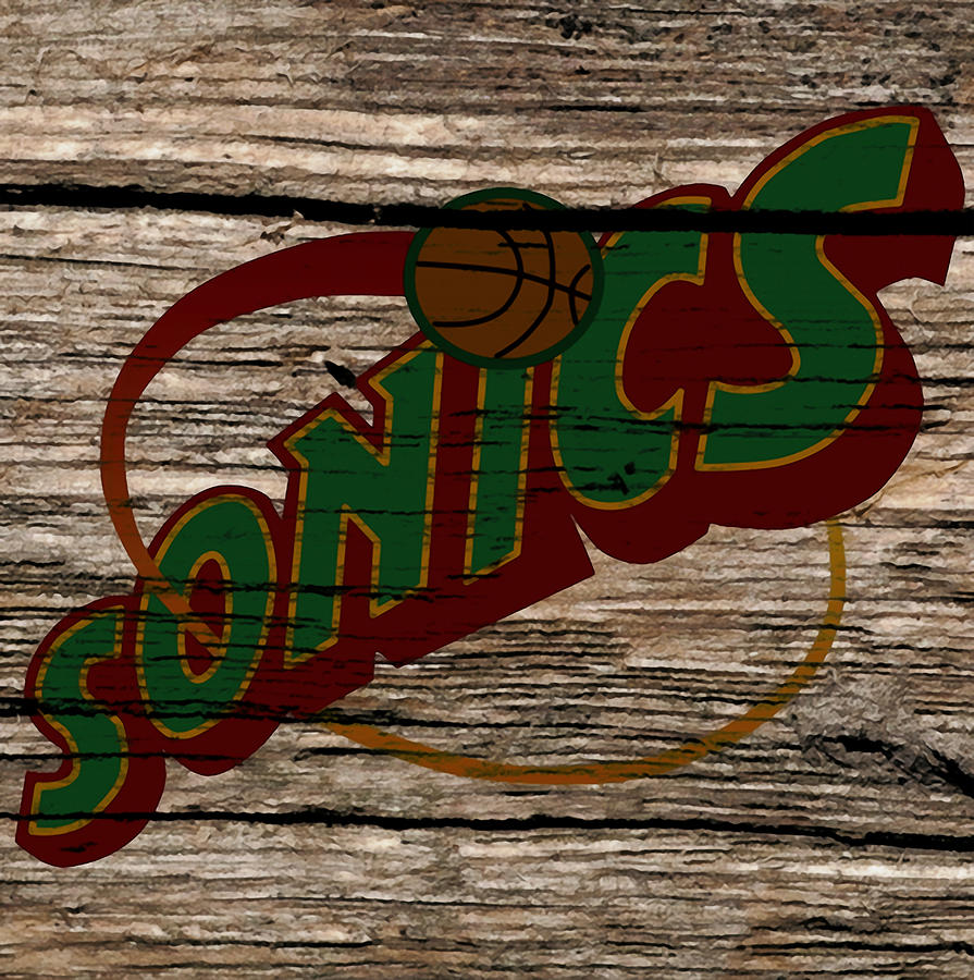 The Seattle Super Sonics 1f Mixed Media by Brian Reaves