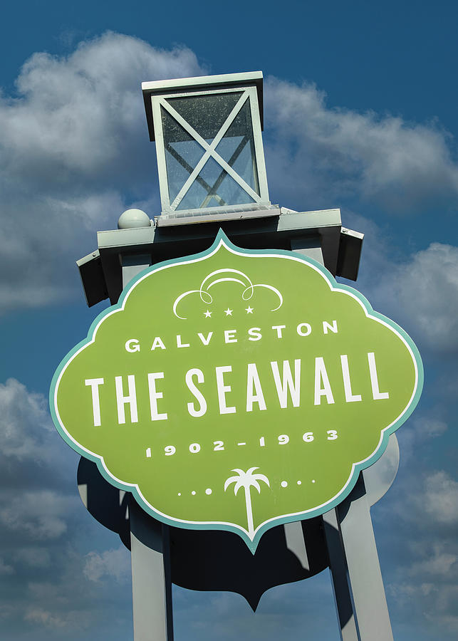 Beach Photograph - The Seawall - Galveston by Stephen Stookey